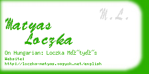 matyas loczka business card